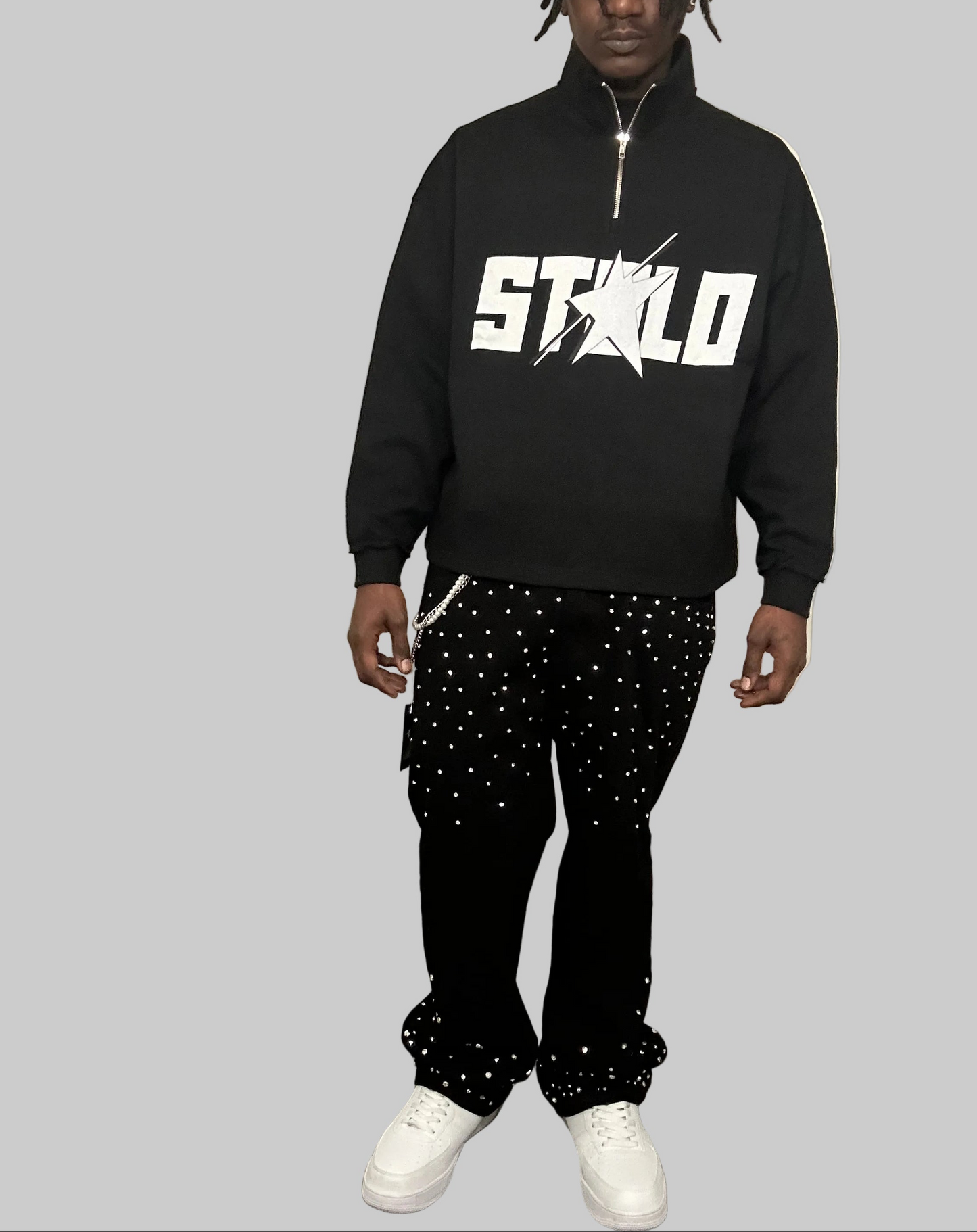 Stolo Clothing Co STARCHILD Classic Quarter-Zip Fleece Long Sleeve Tee
