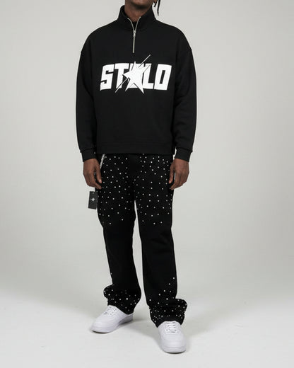 Stolo Clothing Co STARCHILD Classic Quarter-Zip Fleece Long Sleeve Tee