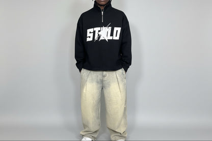 Stolo Clothing Co STARCHILD Classic Quarter-Zip Fleece Long Sleeve Tee