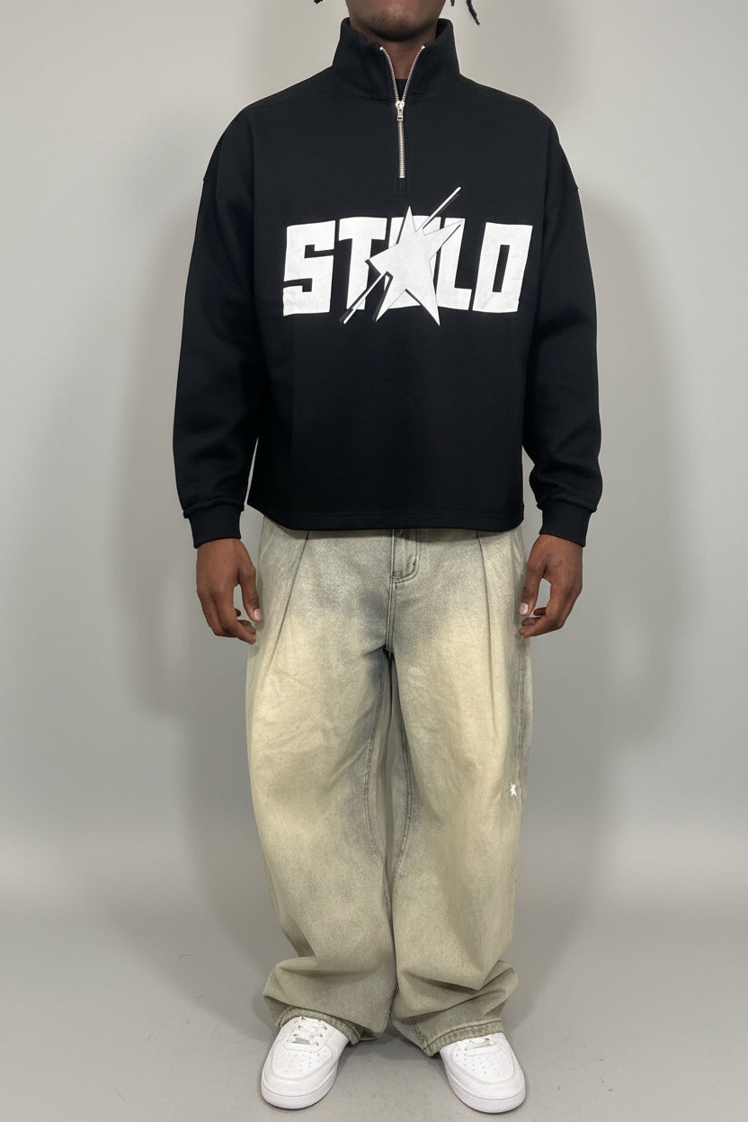Stolo Clothing Co STARCHILD Classic Quarter-Zip Fleece Long Sleeve Tee