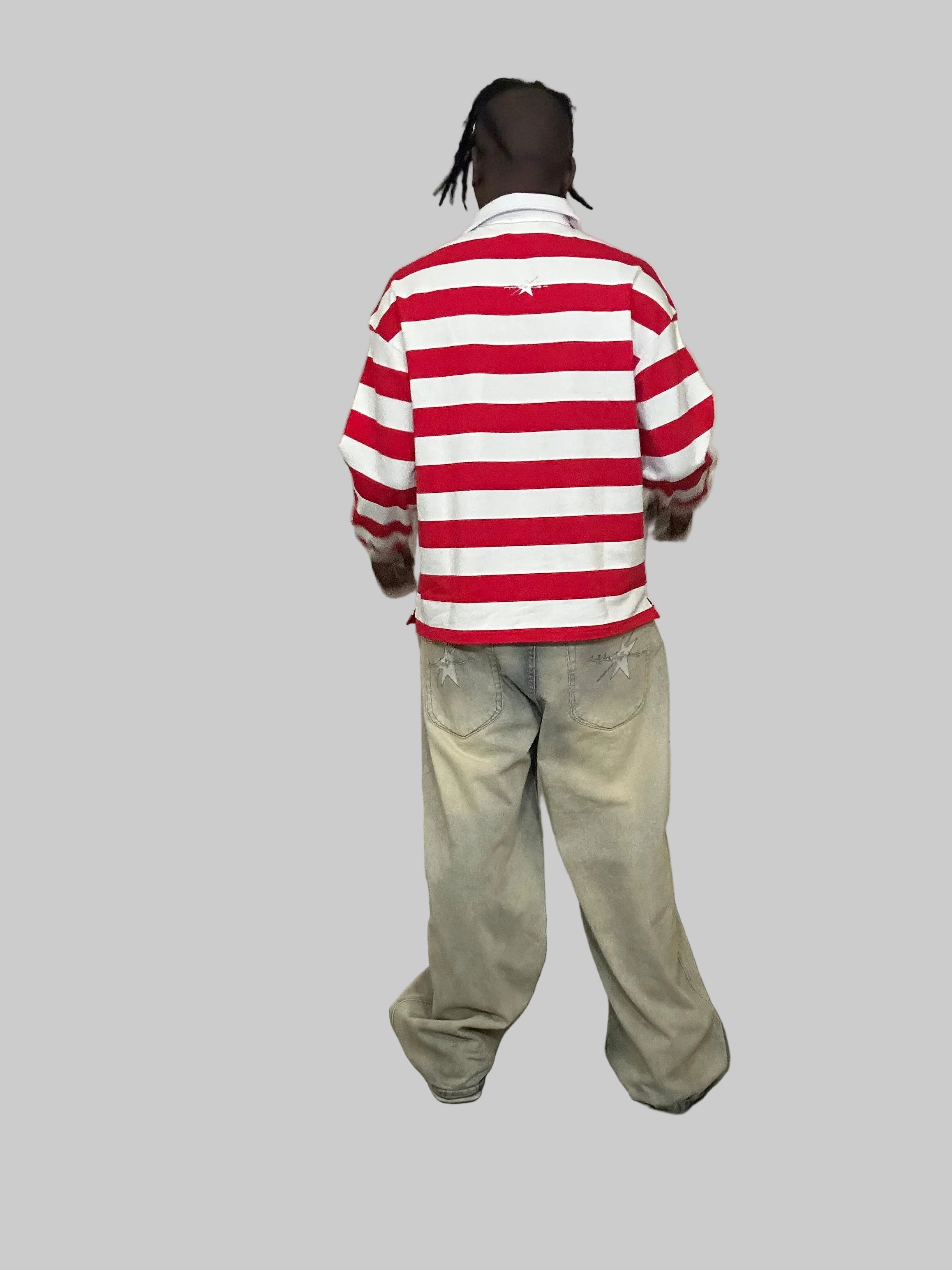 Limited Edition Stolo Clothing Co STARCHILD WHERES WALDO Striped Polo Tee