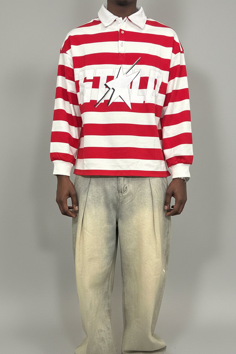 Stolo Clothing Co STARCHILD WHERES WALDO Striped Polo Tee