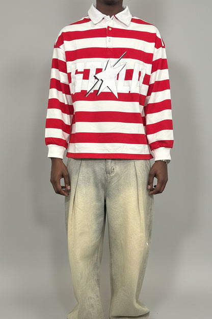 Stolo Clothing Co STARCHILD WHERES WALDO Striped Polo Tee