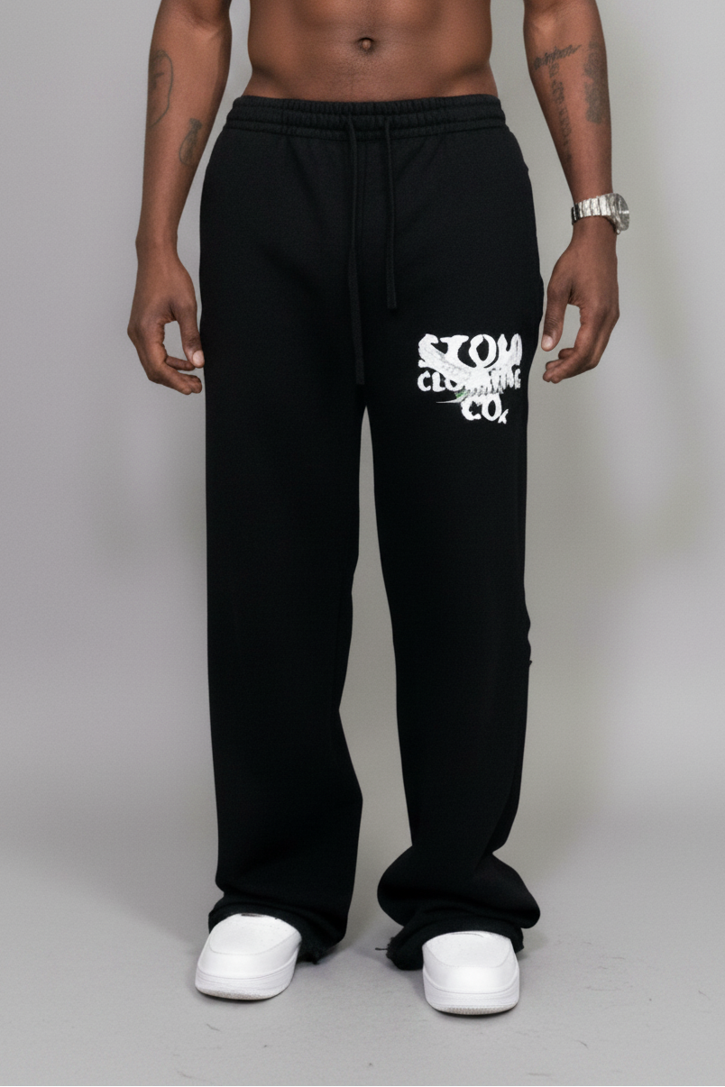 Stolo Clothing Co Birdies Snow Washed Raw Edge Sweatpants