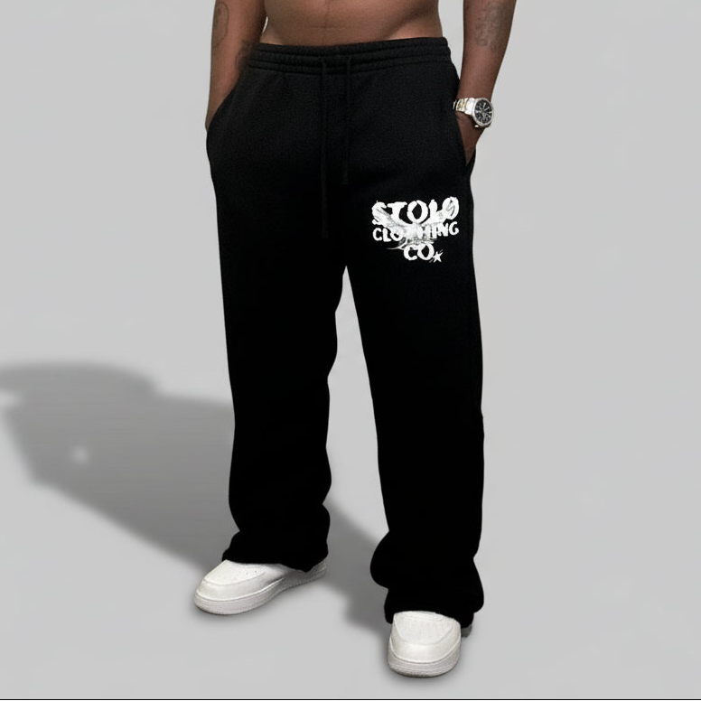 Stolo Clothing Co Birdies Snow Washed Raw Edge Sweatpants