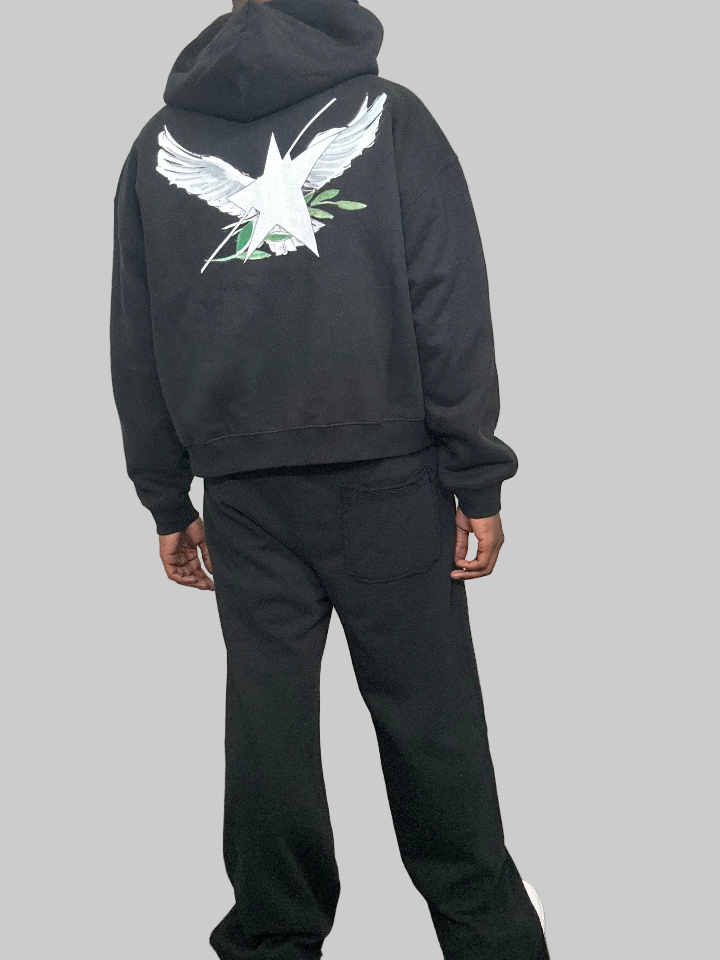 Stolo Clothing Co Birdies Classic Oversized Fleece Boxy Double Zip Up Hoodie