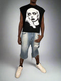 Stolo Clothing Co EVIL NUN French Terry Boxy Tank Top Tee
