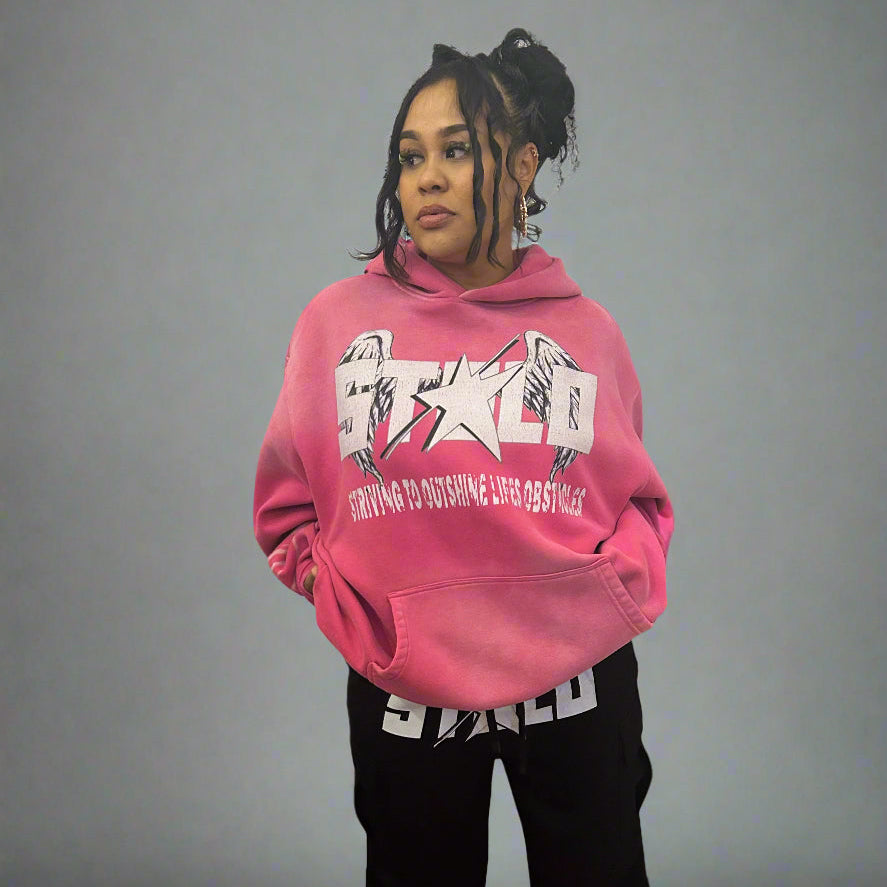 Stolo Clothing Co STARCHILD Easter Pink Oversized Fleece Hoodie