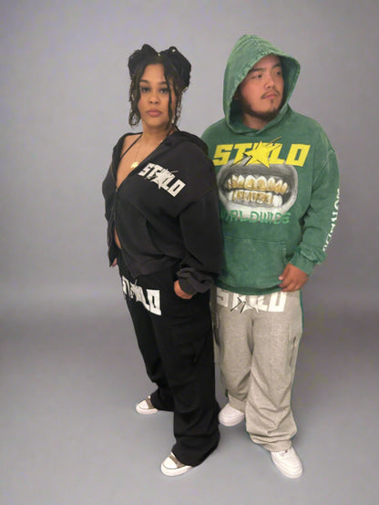 Limited Edition Stolo Clothing Co NOLA SMILE X World Wide Oversized Sun Faded Hoodie