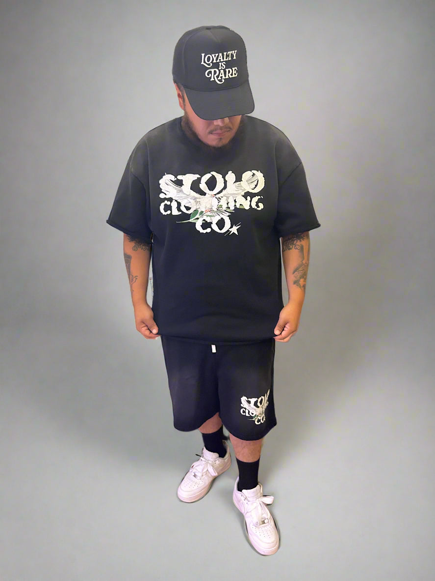 Stolo Clothing Co Birdies Sun Faded Raw Edge Tee