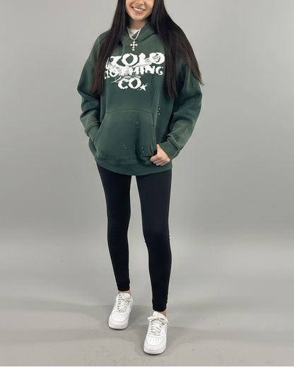 Limited Edition Stolo Clothing Co Birdies Vintage Washed Frayed Fleece Hoodie