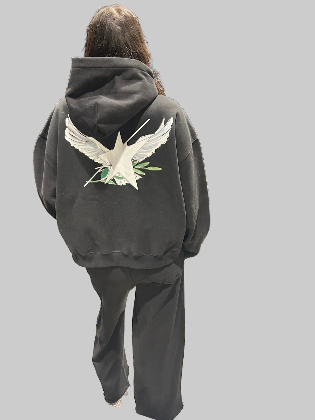 Stolo Clothing Co Birdies Classic Oversized Fleece Boxy Double Zip Up Hoodie