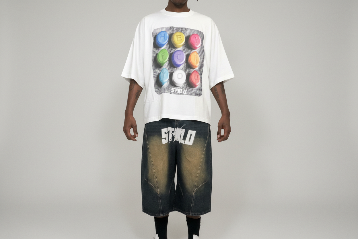 Stolo Clothing Co PAIN PILL Oversized Boxy Tee