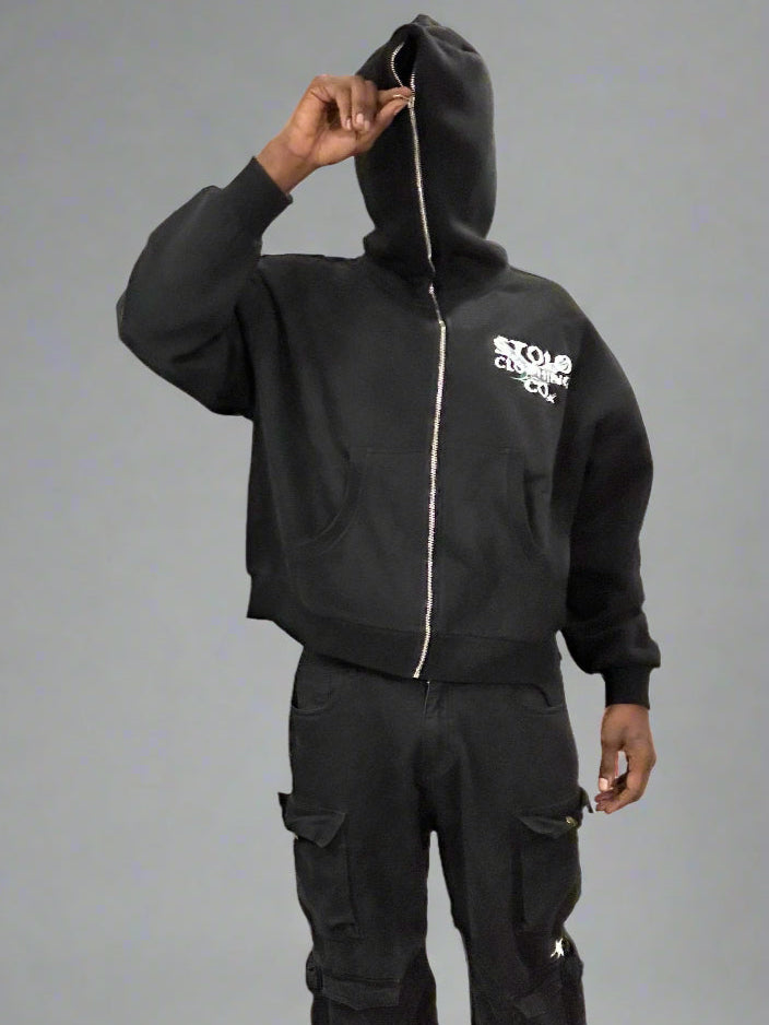 Stolo Clothing Co Birdies Fleece Full Zip-Up Boxy Hoodie