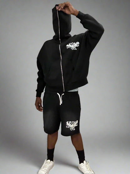 Stolo Clothing Co Birdies Fleece Full Zip-Up Boxy Hoodie