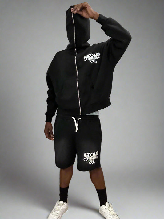Stolo Clothing Co Birdies Fleece Full Zip-Up Boxy Hoodie