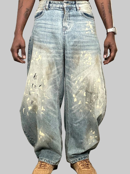 Stolo Clothing Co Essentials Unisex Hand-Painted Baggy Jeans