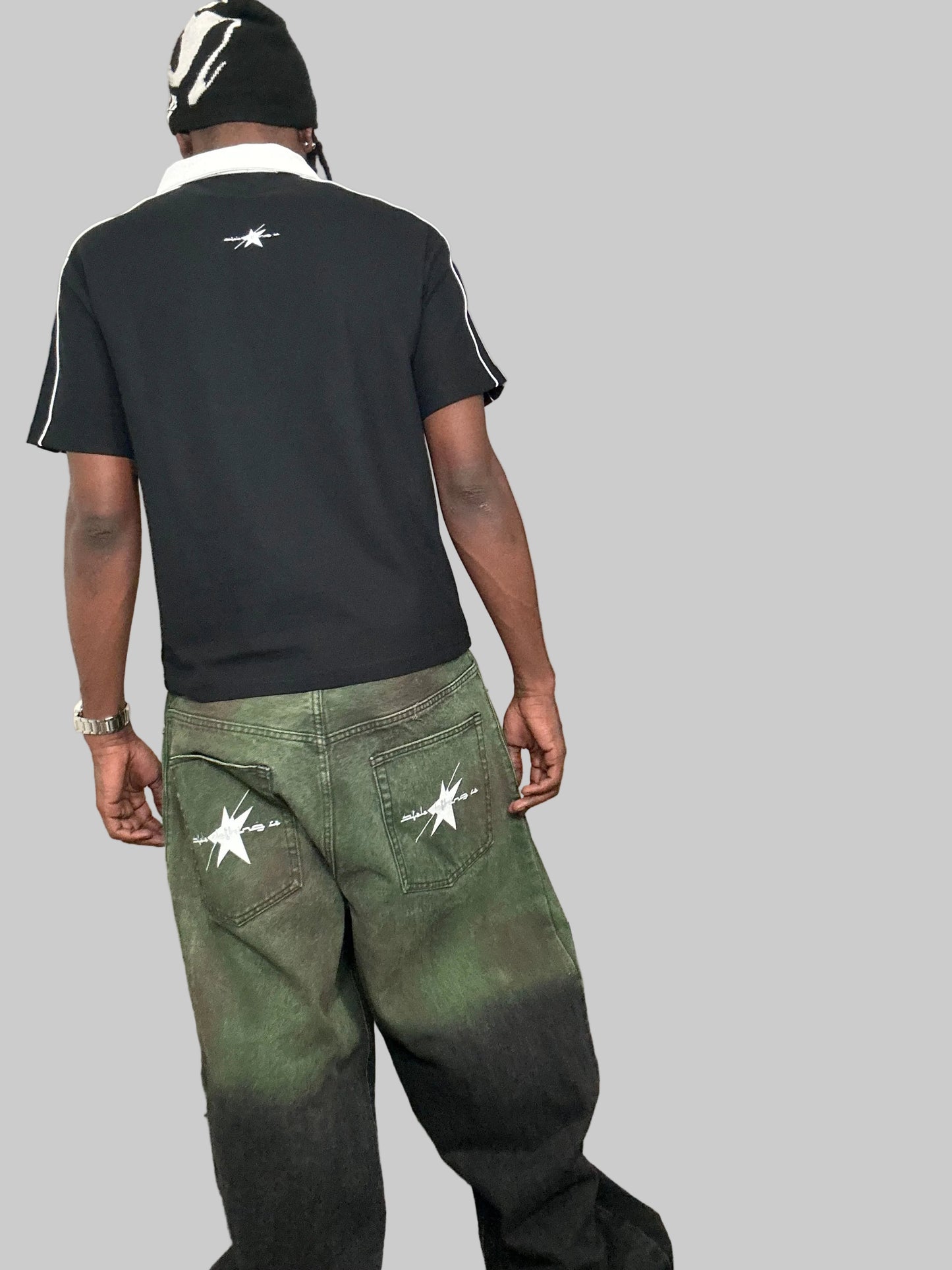 Stolo Clothing Co STARCHILD Contrast Collar Short-Sleeve Polo Tee Shirt