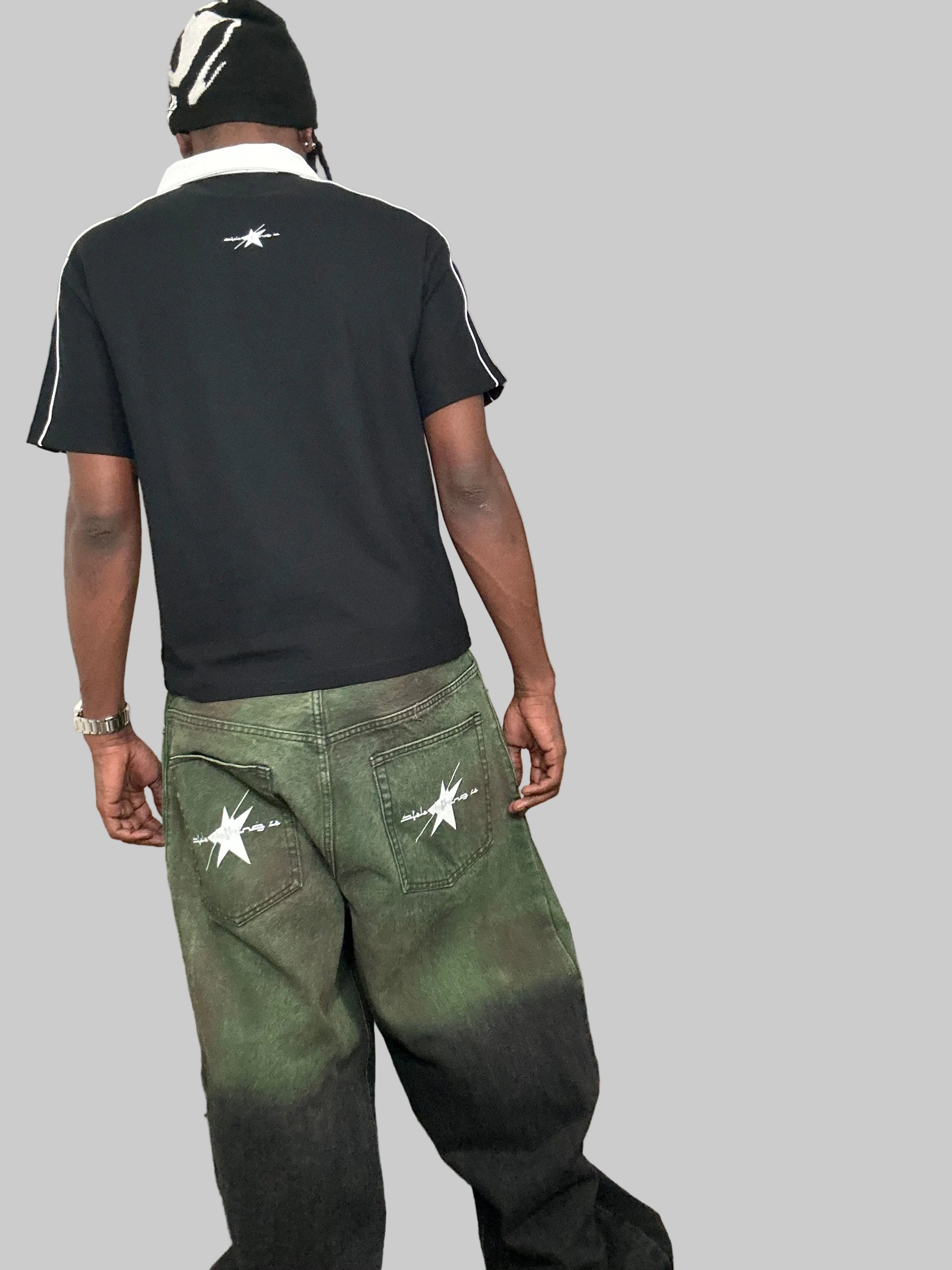 Stolo Clothing Co STARCHILD Contrast Collar Short-Sleeve Polo Tee Shirt