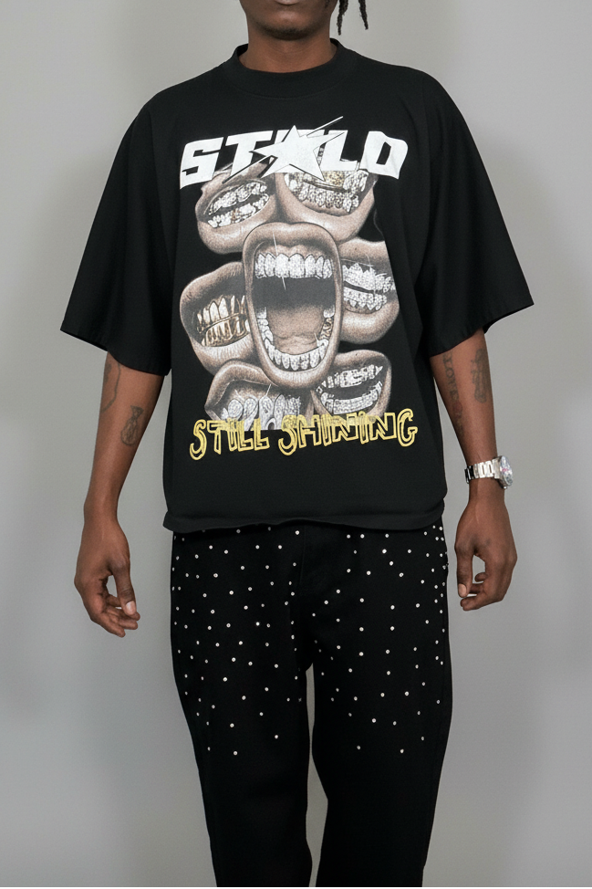 Stolo Clothing Co STILL SHINNING Oversized Cropped Boxy Tee