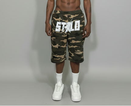Stolo Clothing Co STARCHILD ARMY CAMO French Terry Heavyweight Shorts (420 GSM)
