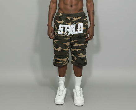 Stolo Clothing Co STARCHILD ARMY CAMO French Terry Heavyweight Shorts (420 GSM)