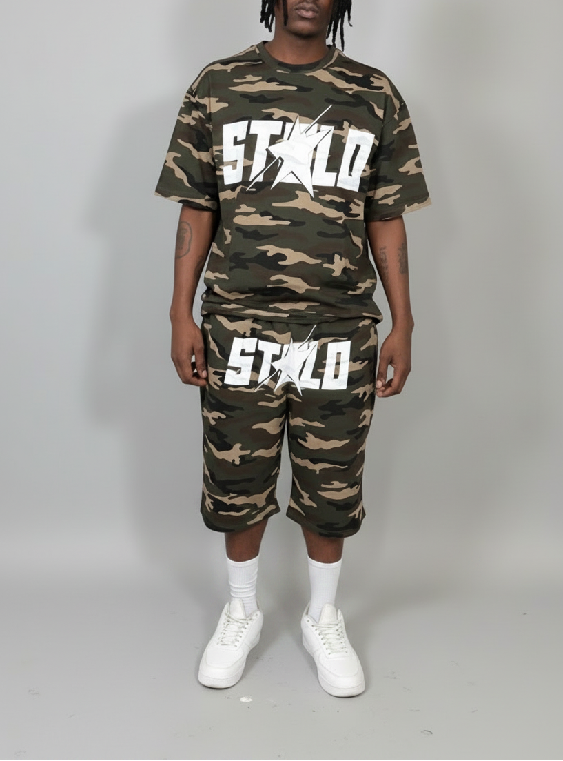Stolo Clothing Co STARCHILD ARMY CAMO Heavyweight Cotton Oversized Tee (270 GSM)