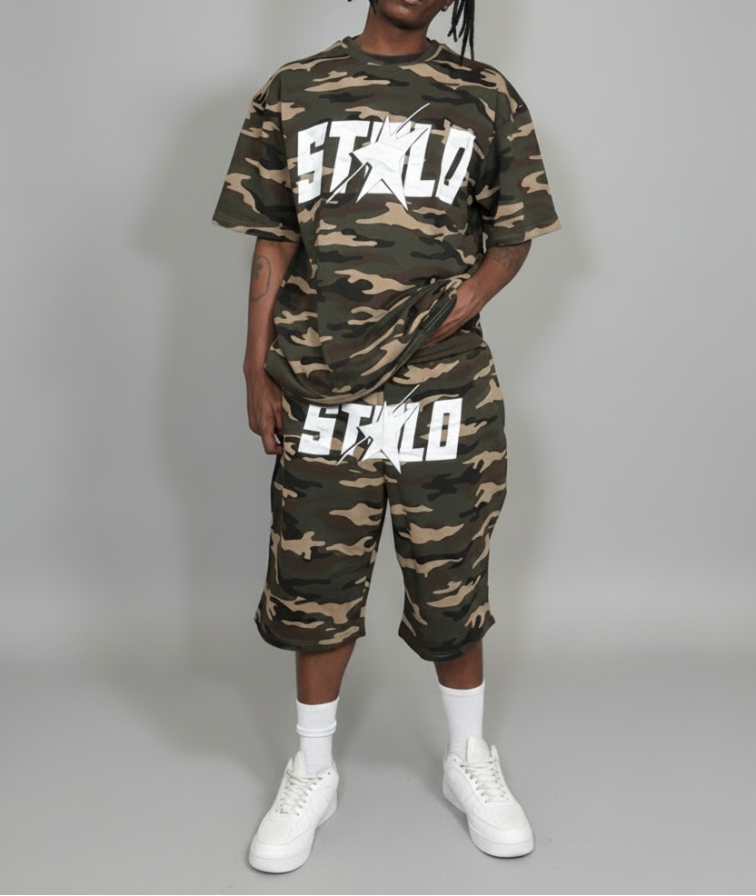 Stolo Clothing Co STARCHILD ARMY CAMO Heavyweight Cotton Oversized Tee (270 GSM)