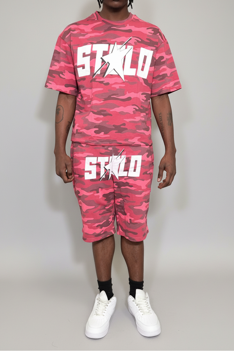 Stolo Clothing Co STARCHILD ROSE CAMO Heavyweight Boxy  Tee (270GSM)