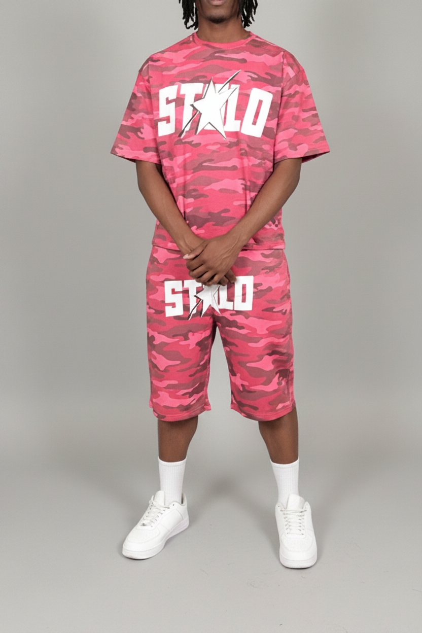 Stolo Clothing Co STARCHILD ROSE CAMO Heavyweight Boxy  Tee (270GSM)
