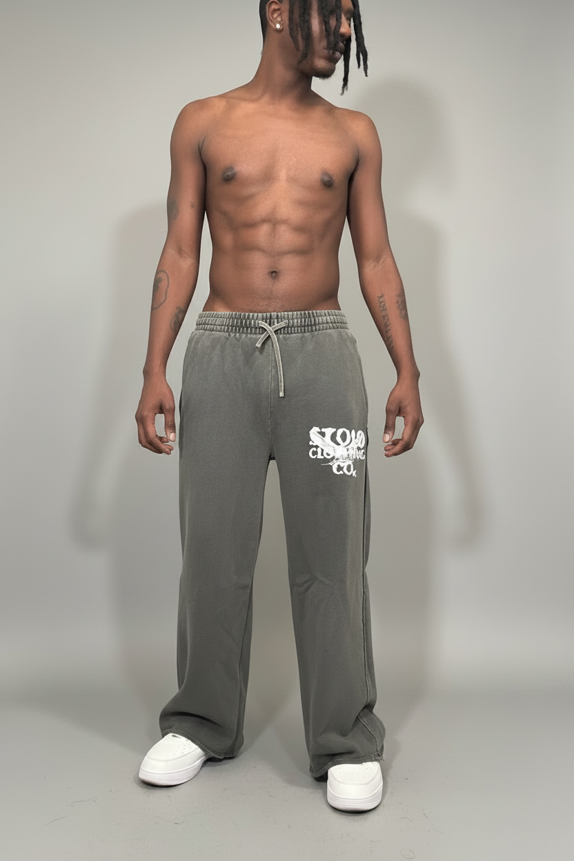 Stolo Clothing Co Birdies Snow Washed Raw Edge Sweatpants