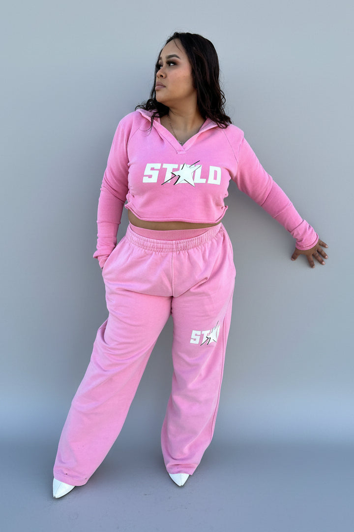 Stolo Clothing Co STARCHILD Vintage Washed Raw Edge Cropped Hoodie