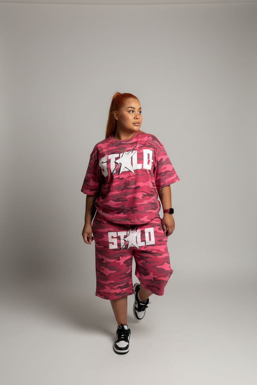 Stolo Clothing Co STARCHILD ROSE CAMO French Terry Heavyweight Shorts (420 GSM)