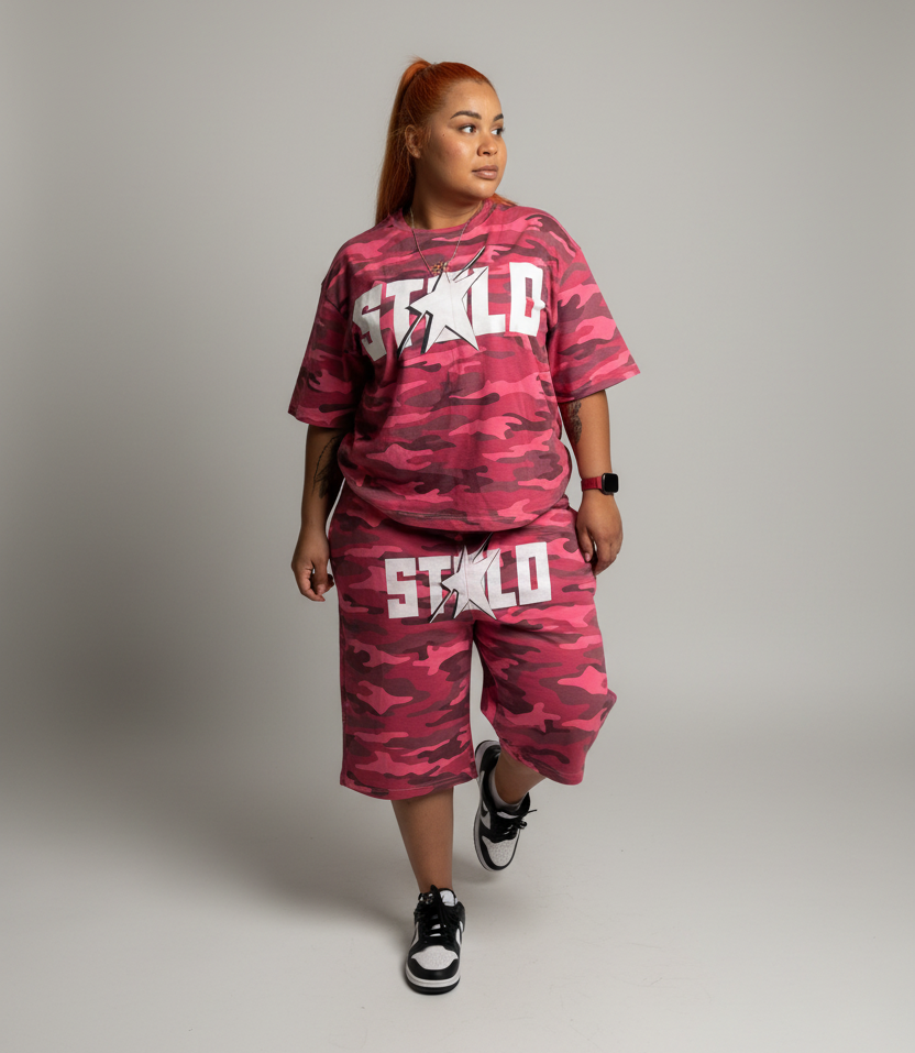 Stolo Clothing Co STARCHILD ROSE CAMO Heavyweight Boxy  Tee (270GSM)