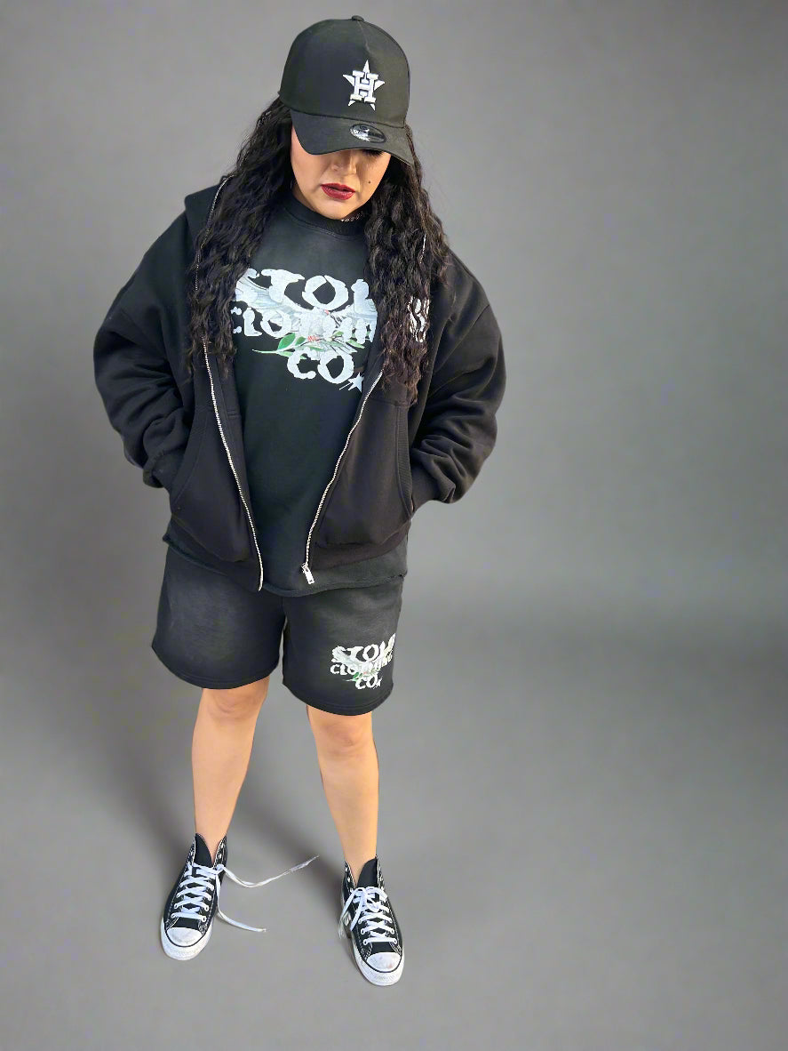 Stolo Clothing Co Birdies Sun Faded Raw Edge Tee