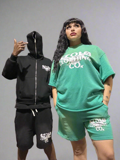 Stolo Clothing Co Birdies Fleece Full Zip-Up Boxy Hoodie