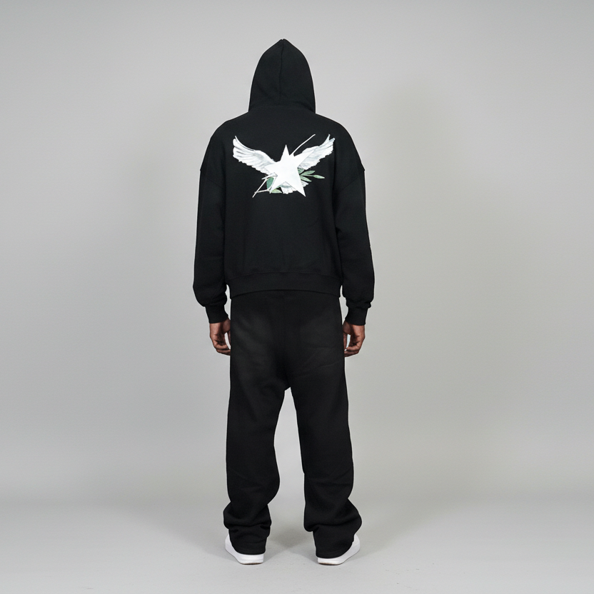 Stolo Clothing Co Birdies Hand-Frayed Sun Faded Boxy Hoodie