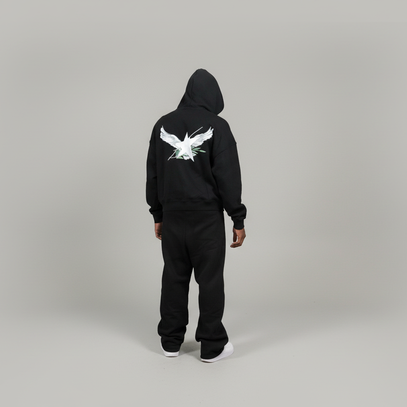 Stolo Clothing Co Birdies Hand-Frayed Sun Faded Boxy Hoodie