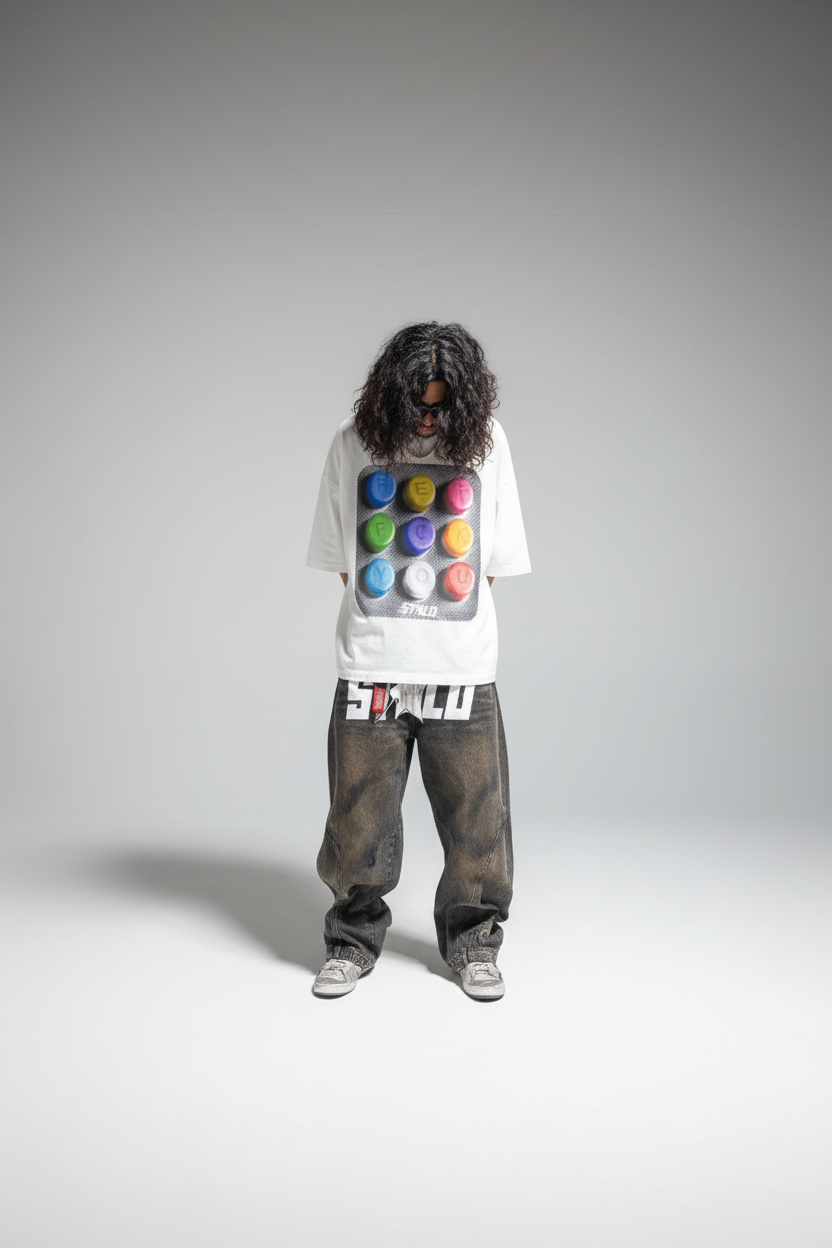 Stolo Clothing Co PAIN PILL Oversized Boxy Tee