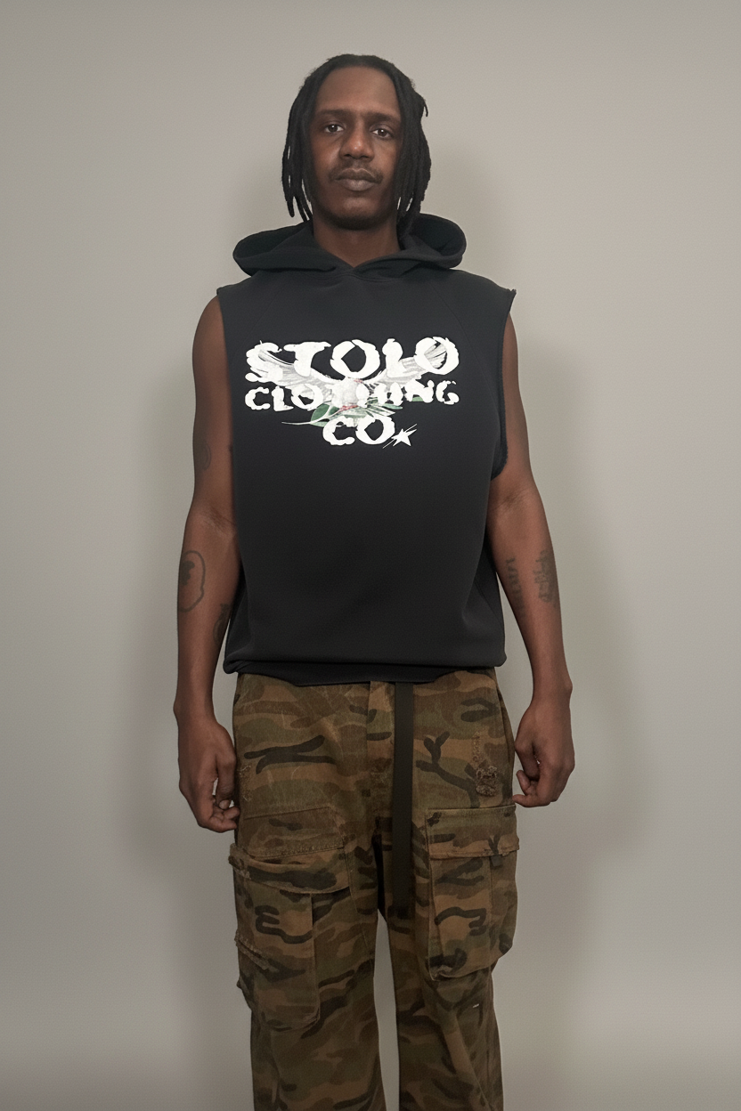Stolo Clothing Co Birdies Snow Washed Sleeveless Hoodie