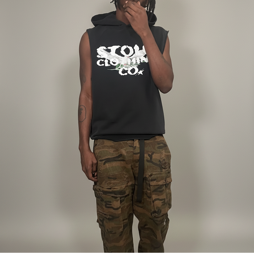 Stolo Clothing Co Birdies Snow Washed Sleeveless Hoodie