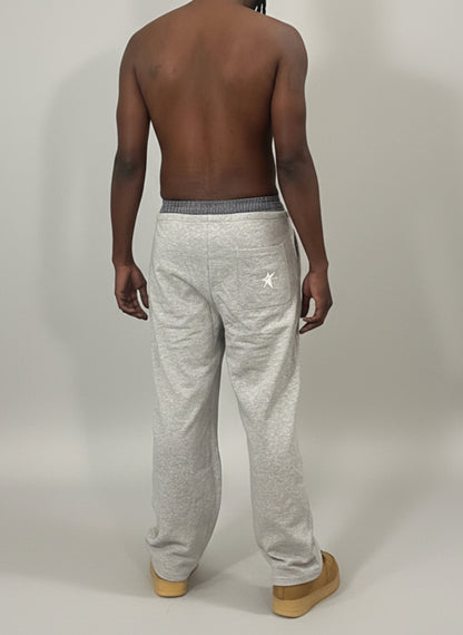 Stolo Clothing Co STARCHILD Double Waist Band Baggy Sweatpants With Plaid Boxers