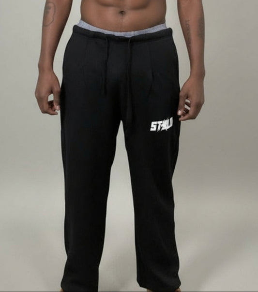 Stolo Clothing Co STARCHILD Double Waist Band Baggy Sweatpants With Plaid Boxers