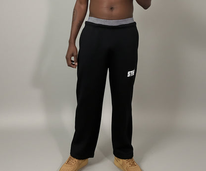 Stolo Clothing Co STARCHILD Double Waist Band Baggy Sweatpants With Plaid Boxers