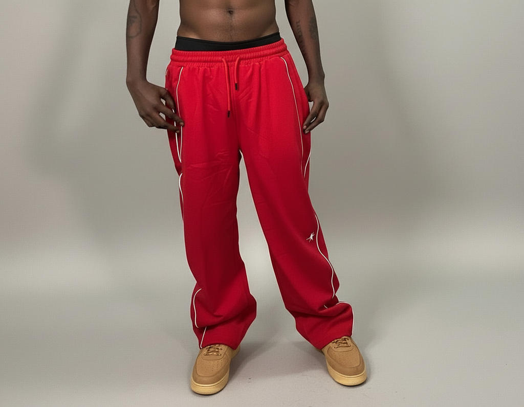 Stolo Clothing Co Essential Reflection Striped Straight-Leg Sweatpants