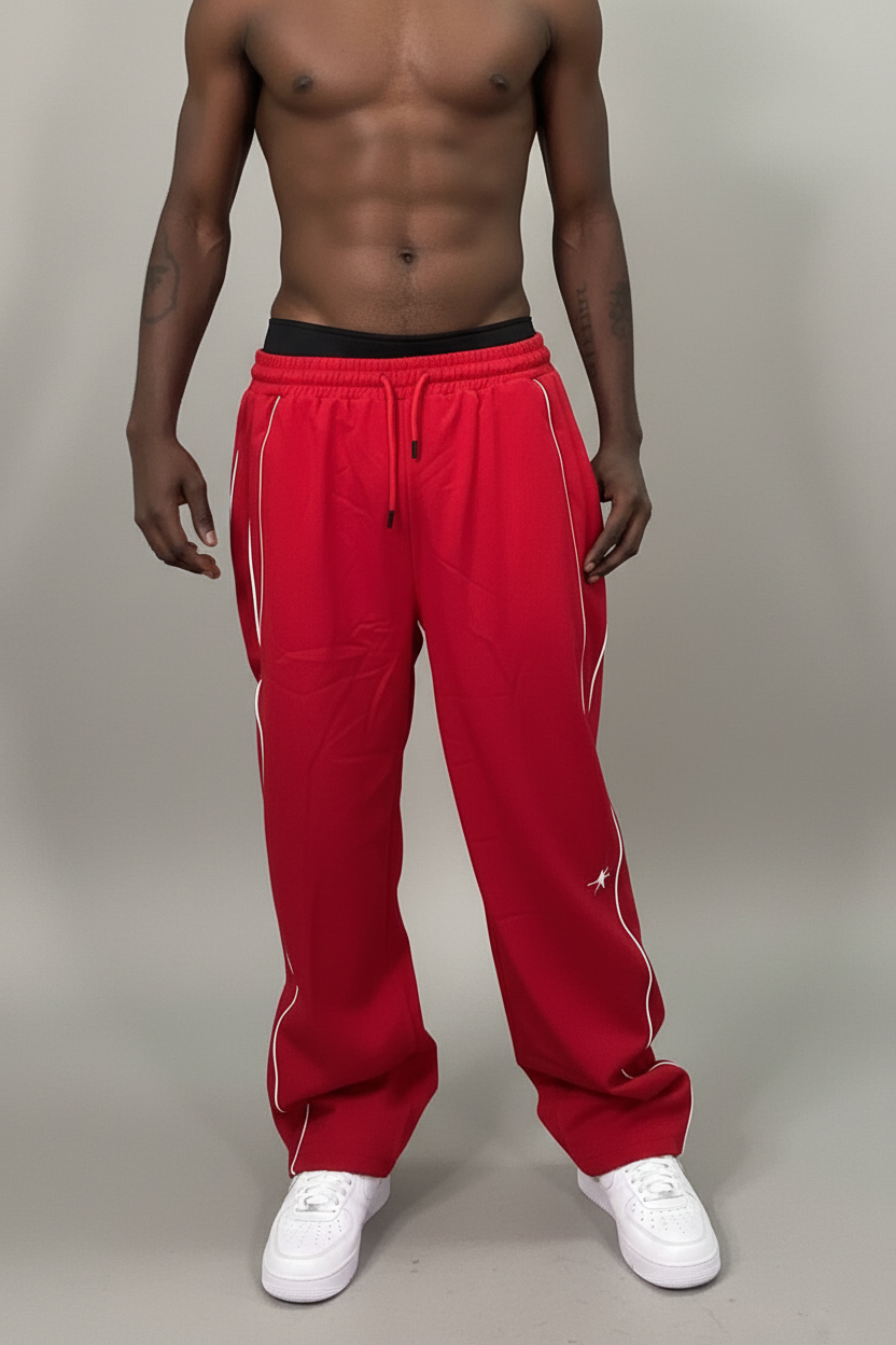 Stolo Clothing Co Reborn Reflection Striped Straight-Leg Sweatpants
