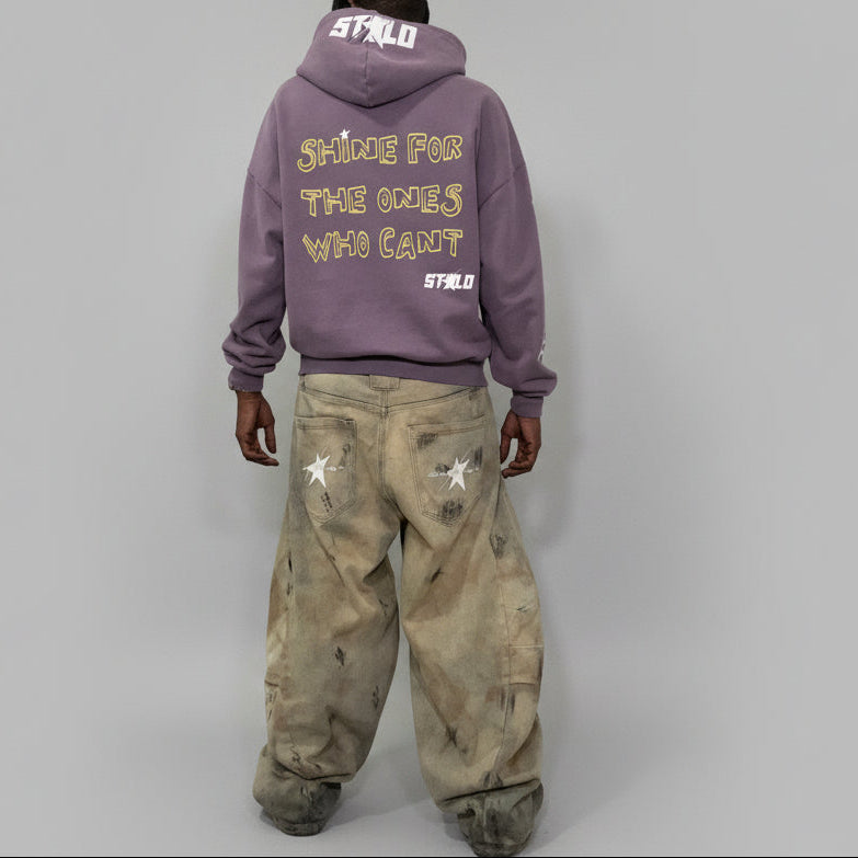 Limited Edition Stolo Clothing Co Still Shining x World Wide Cropped Double-Zip Up Hoodie