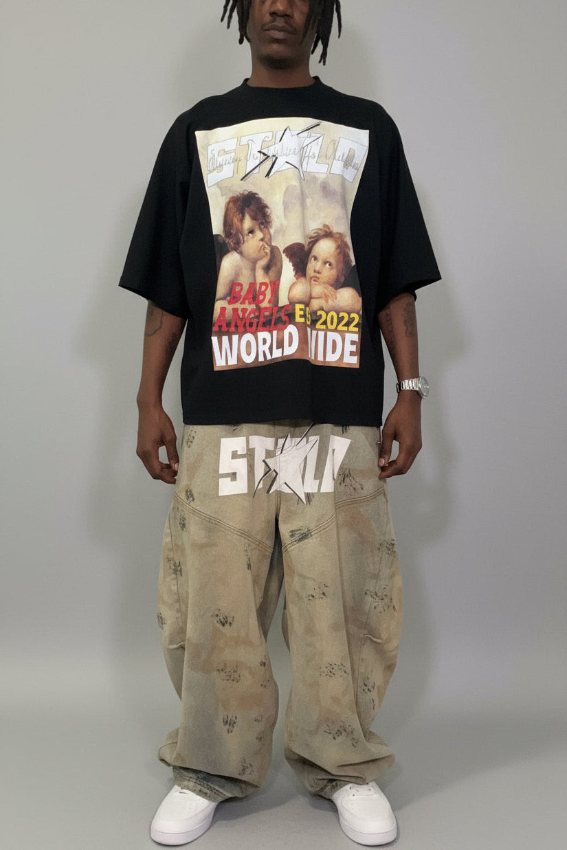 Limited Edition Stolo Clothing Co BABY ANGELS Oversized Boxy Tee