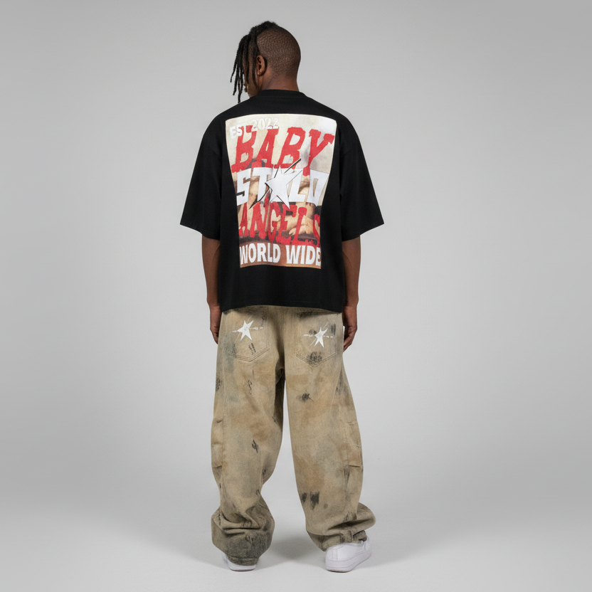 Limited Edition Stolo Clothing Co BABY ANGELS Oversized Boxy Tee