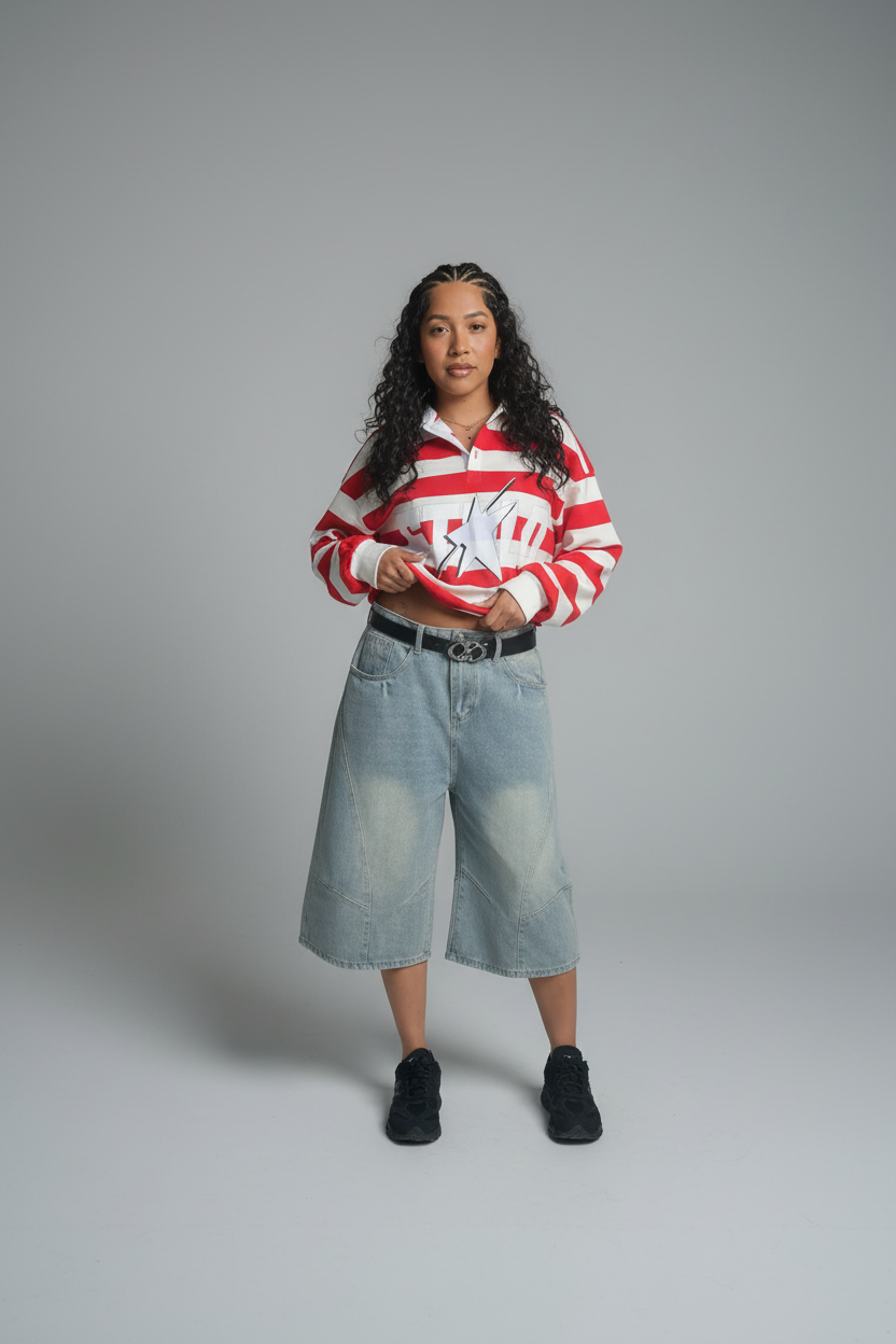 Limited Edition Stolo Clothing Co STARCHILD WHERES WALDO Striped Polo Tee